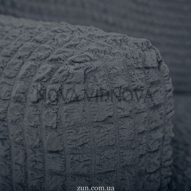 Чохол на кутовий диван та 2 крісла &mdash; Цільний (Графіт-503) CH-UG+2-305-G//4 фото