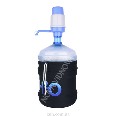 Чохол на бутель 19 л "Чорний-H2o" (Під помпу) CH-POMP-BLACK-H2o//2 фото