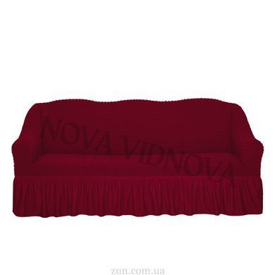 Чохол XXL BIG SIZE на диван &mdash; Оборка (Бордовий-502) CH-D-OB-102-B-XXL//4 фото