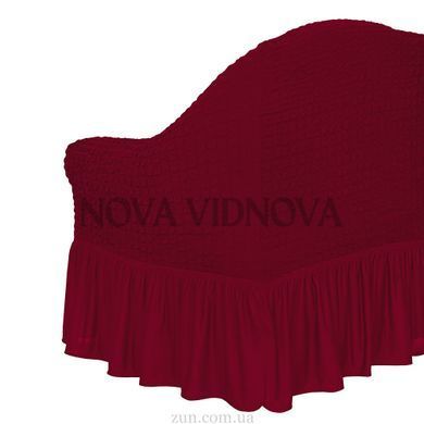 Чохол XXL BIG SIZE на диван &mdash; Оборка (Бордовий-502) CH-D-OB-102-B-XXL//4 фото