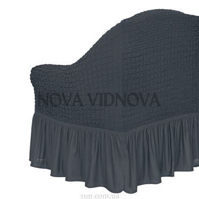 Чехол XXL BIG SIZE на диван &mdash; Оборка (Графит-503) CH-D-OB-102-G-XXL//4 фото