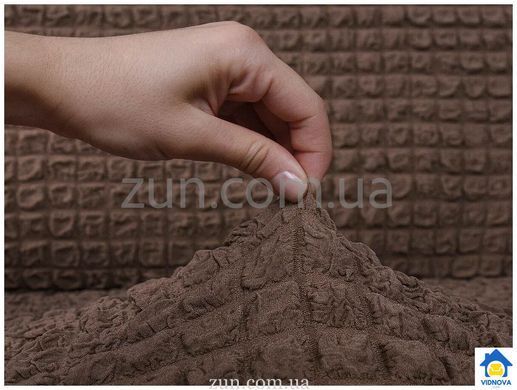 Комплект чохлів XXL на великий диван та 1 крісло (Кава з молоком)