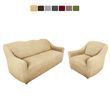 Чохол XXL BIG SIZE на диван та 1 крісло &mdash; Цільний (Молочний-504) CH-D+1-XXL-W//4 фото