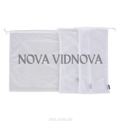 Комплект 3 в 1 мішечків для прання із сітки NOVA VIDNOVA (Бiлий)