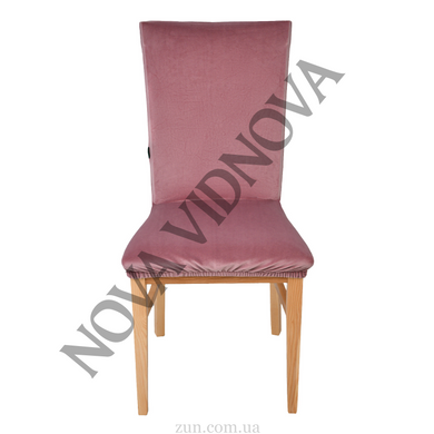 Велюровий чохол на стілець універсальний Nova Comfort (Пудра) VEL-125-NV-pink//0.75 фото