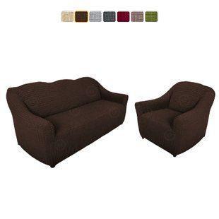 Чохол XXL BIG SIZE на диван та 1 крісло &mdash; Цільний (Шоколад-505) CH-D+1-XXL-DBR//4 фото