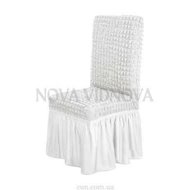 4 шт &mdash; комплект чехлов с оборкой на стулья (Белый-508) CH-OB-104-white4//2 фото