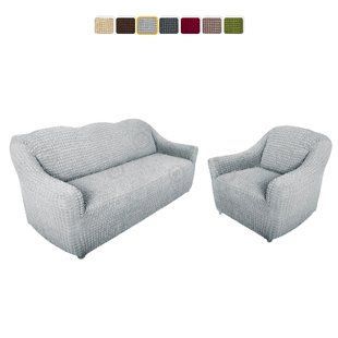 Чохол XXL BIG SIZE на диван та 1 крісло &mdash; Цільний (Сірий-506) CH-D+1-XXL-GRI//4 фото