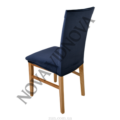 Комплект из 6 шт велюровых чехлов на стулья Nova Comfort (Синий)