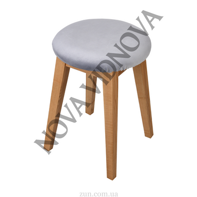 Велюровий чохол на круглий табурет Nova Comfort (Cірий) VEL-TB135-O-grey//0.2 фото