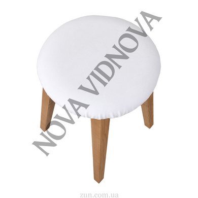 Велюровий чохол на круглий табурет Nova Comfort (Білий) VEL-TB135-O-white//0.2 фото