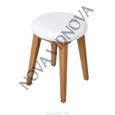 Велюровий чохол на круглий табурет Nova Comfort (Білий) VEL-TB135-O-white//0.2 фото