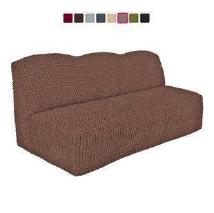 Чохол на диван без підлокітників (Кава з молоком-501)-XXL BIG SIZE CH-D-LOK-108-BR-XXL//4 фото