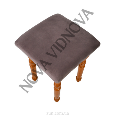 Велюровий чохол на квадратний табурет Nova Comfort (Капучино) VEL-TB135-T-BR//0.2 фото