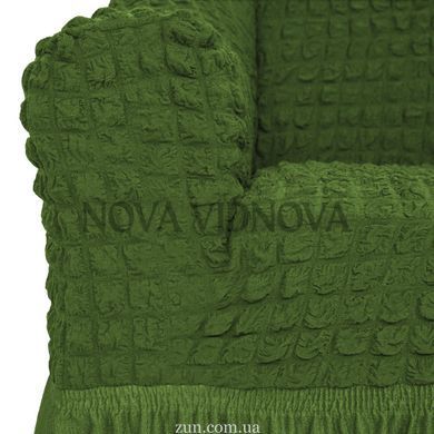 Чехол XXL BIG SIZE на кресло &mdash; Оборка (Зеленый-507) CH-KR-XXL-OB-Green//4 фото