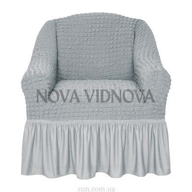 Чехол XXL BIG SIZE на кресло &mdash; Оборка (Серый-506) CH-KR-XXL-OB-GRI//4 фото