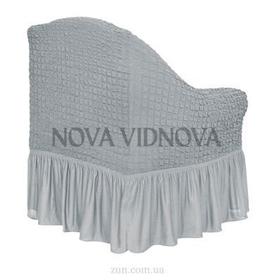 Чехол XXL BIG SIZE на кресло &mdash; Оборка (Серый-506) CH-KR-XXL-OB-GRI//4 фото