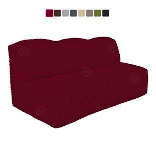 Чохол на диван без підлокітників (Бордовий-502)-XXL BIG SIZE CH-D-LOK-108-B-XXL//4 фото
