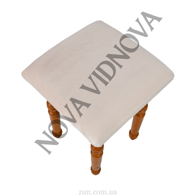 Велюровий чохол на квадратний табурет Nova Comfort (Бежевий) VEL-TB135-T-BEJ//0.2 фото