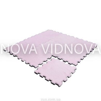 Товстий і теплий килимок-пазл 2 см &ndash; м&rsquo;який ворс + амортизувальна EVA-основа, 31&times;31 см (Рожевий)