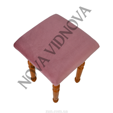 Велюровий чохол на квадратний табурет Nova Comfort (Пудра) VEL-TB135-T-pink//0.2 фото