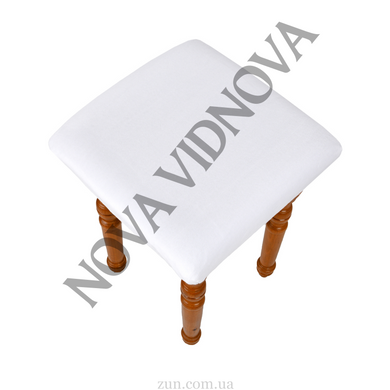 Велюровий чохол на квадратний табурет Nova Comfort (Білий) VEL-TB135-T-white//0.2 фото