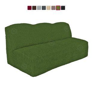 Чохол на диван без підлокітників (Зелений-507)-XXL BIG SIZE CH-D-LOK-108-Green-XXL//4 фото