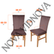 Комплект із 4 шт велюрових чохлів на стільці Nova Comfort (Бежевий)