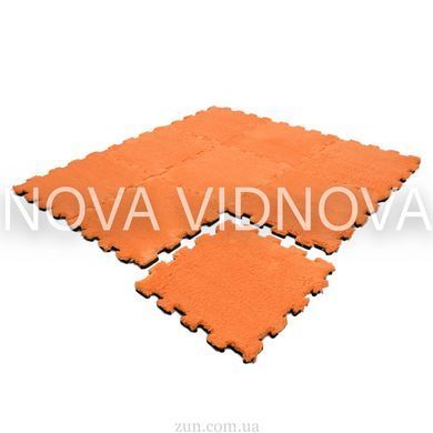 Товстий і теплий килимок-пазл 2 см &ndash; м&rsquo;який ворс + амортизувальна EVA-основа, 31&times;31 см (Теракотовий)