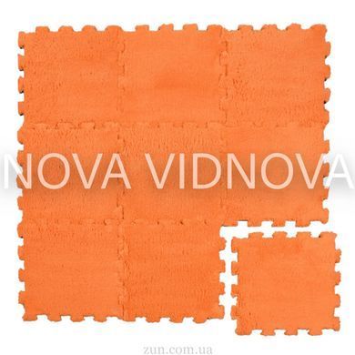 Товстий і теплий килимок-пазл 2 см &ndash; м&rsquo;який ворс + амортизувальна EVA-основа, 31&times;31 см (Теракотовий)