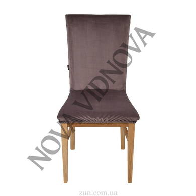 Комплект из 6 шт велюровых чехлов на стулья Nova Comfort (Капучино)