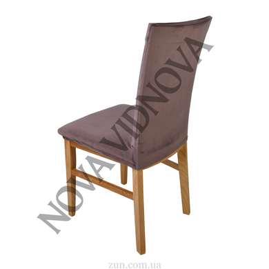Комплект из 6 шт велюровых чехлов на стулья Nova Comfort (Капучино)