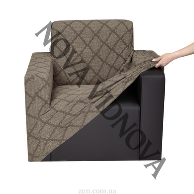 2 шт &mdash; Комплект чехлов на кресла из жаккарда (Коричневый) CH-JKRD-KR-090-DBR2//4 фото